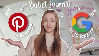 Je lepší PINTEREST nebo GOOGLE ?? | Bullet journal challenge (valakarol)