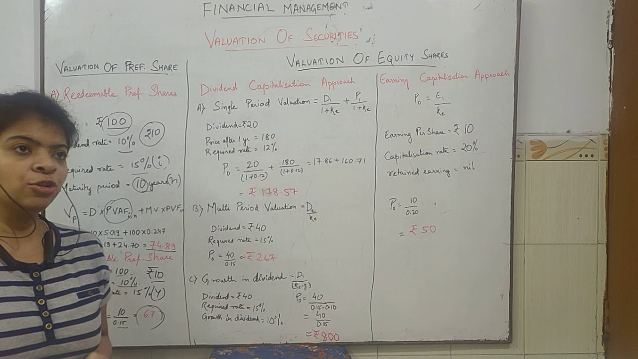 Valuation of securities(contd)| UG sem 5(hons)| financial management