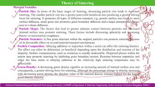 Lec 36 Theory of sintering