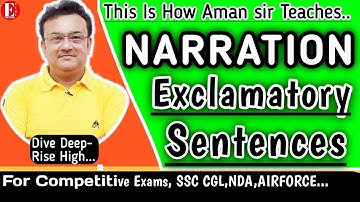 Narration | Exclamatory Sentence | rules | Direct Indirect in English grammar in Hindi | part 1 |