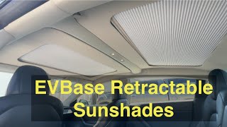 EVBase Tesla Model 3 &amp; Y Retractable Sunshade
