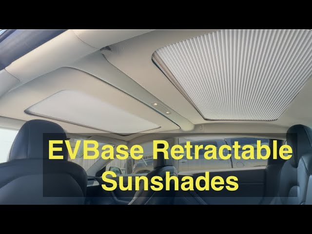 EVBASE Tesla Model Y Retractable Sunshade Glass Roof Sunshade Model Y  Accessories