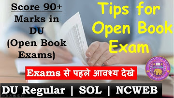 How to Prepare for Open Book Exam DU Regular | SOL DU | Tips for Open Book Examination 2021