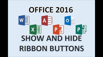 Office 2016 - Ribbon Options - How to Show and Auto Hide Tabs Groups & Commands in Microsoft MS 365