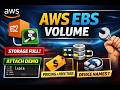 AWS EBS Volume Explained | Live Demo on Attach, Detach, Pricing, Free Tier &amp; Device Names