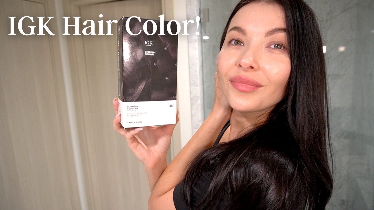 IGK Hair Coloring at home! Dying my hair! Perfect chocolate hair