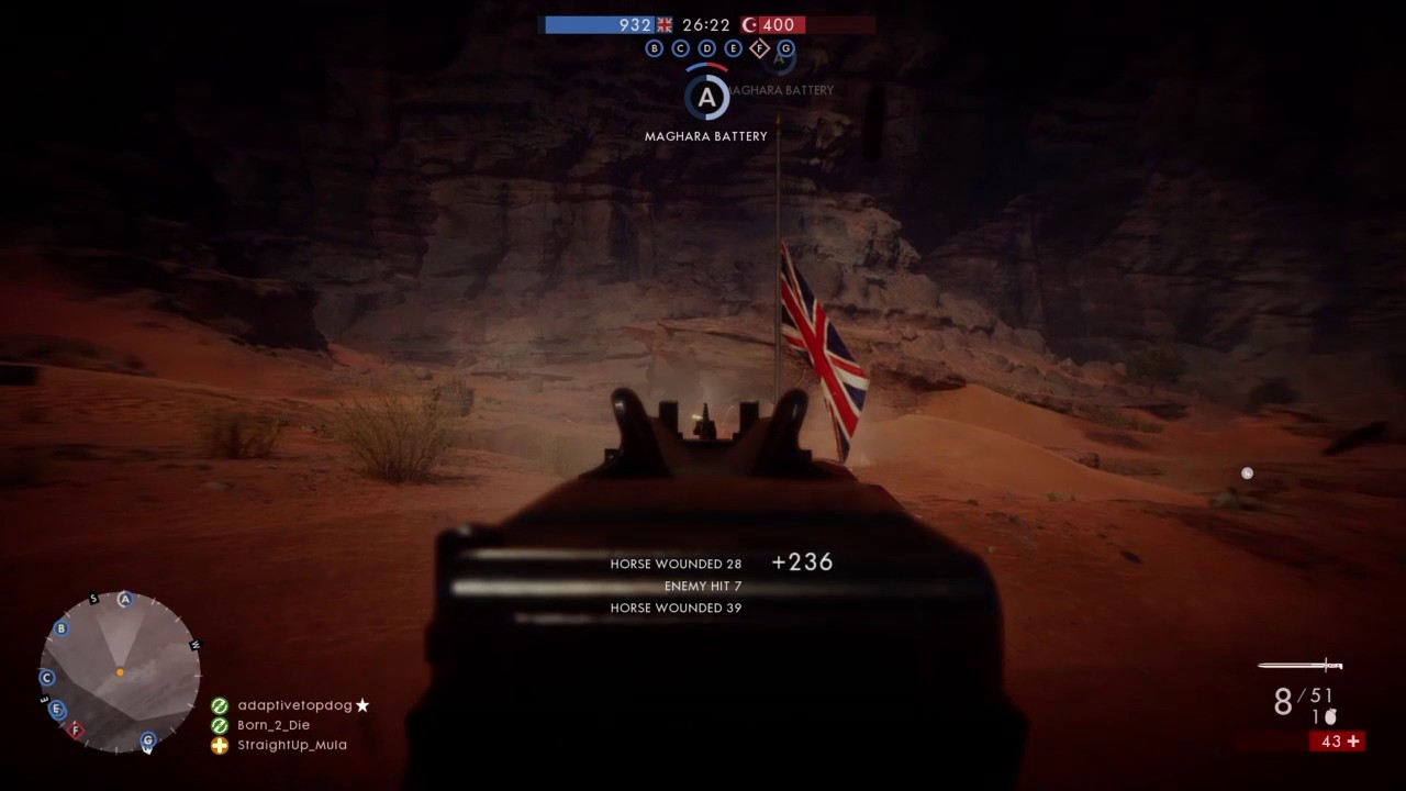 Battlefield 1 Plane vs Horse Roadkill