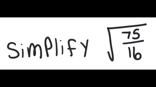Celebrity Radicals: Simplify √(75/16) Net Worth