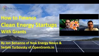 How to Finance Clean Energy Startups with Grants