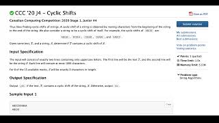 J4 Cyclic Shifts Python Solution