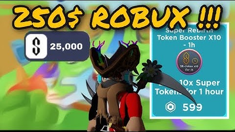 I SPENT *250 ROBUX* ON X10 SUPER REBIRTH TOKENS AND GOT 25,000 TOKENS TAPPING SIMULATOR / ROBLOX !!!