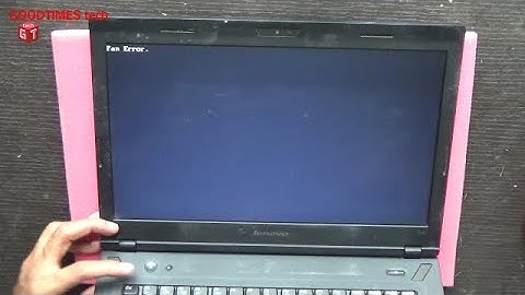 Lenovo E40 Laptop showing "Fan Error".