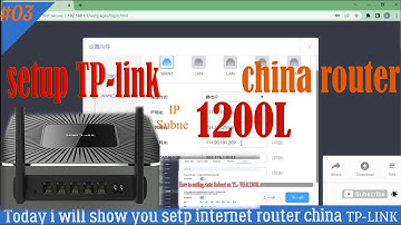 TP-Link Chines Language Router setup internet by technology
