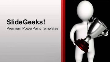 3d man holding trophy winner powerpoint templates ppt backgrounds for slides 0113