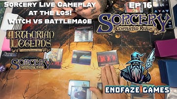 Sorcery Contested Realm Gameplay | Witch vs. Battlemage Raw Games at the LGS!