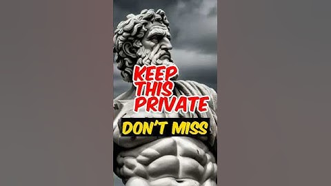 3 Things You Should Never Share | Stoic Wisdom