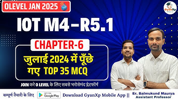 Chapter-6 Top 35 MCQs || Internet of Things (IoT) || M4-R5.1 || O Level JAN 2025