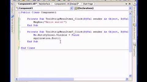VB 2005 samples: Notifyicon application