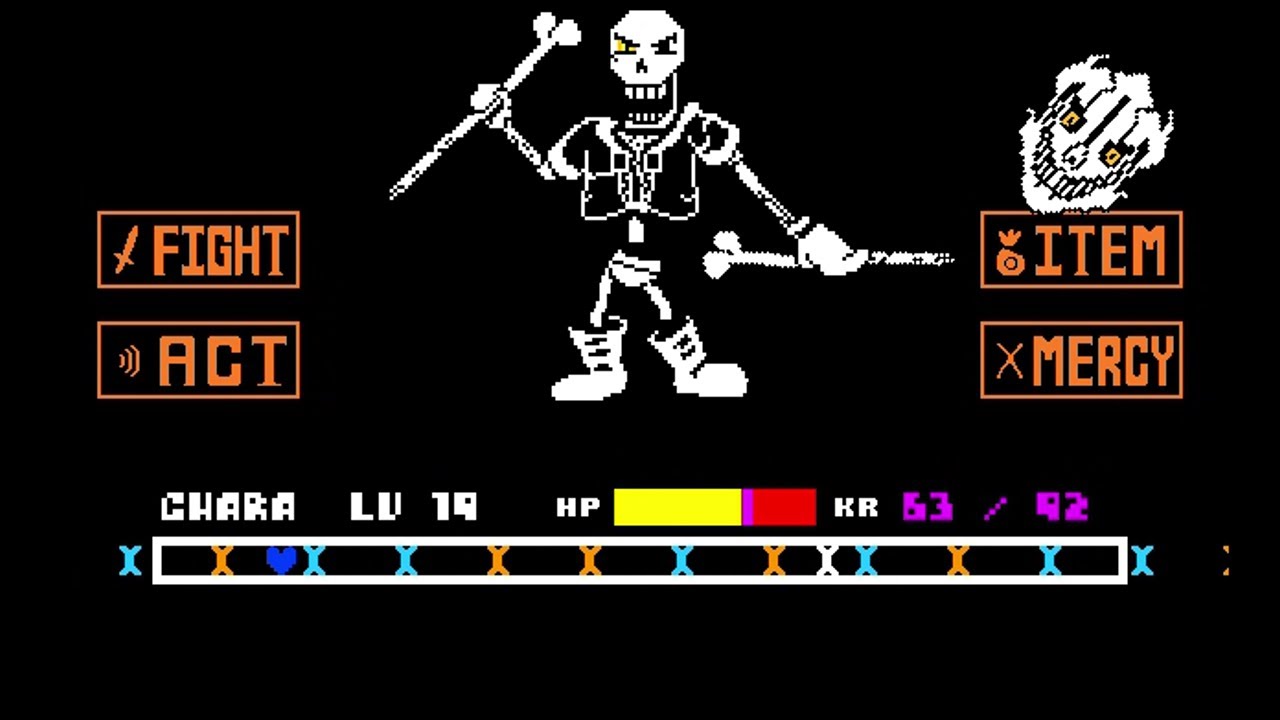 Disbelief Papyrus Phase1Phase2 Fight【UndertaleAU】 YouTube