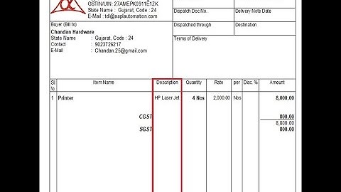 Tally Add On : Item Description as Column in Voucher Entry & Print in TallyPrime software.