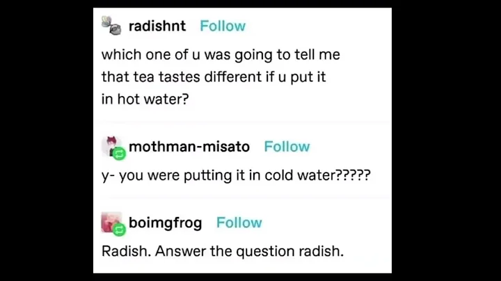 Tea Taste DIFFERENT in Hot Water?! #youtube #comedy