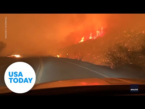 Man captures Valley Fire on video as it scorches the hillside through Japatul Valley | USA TODAY