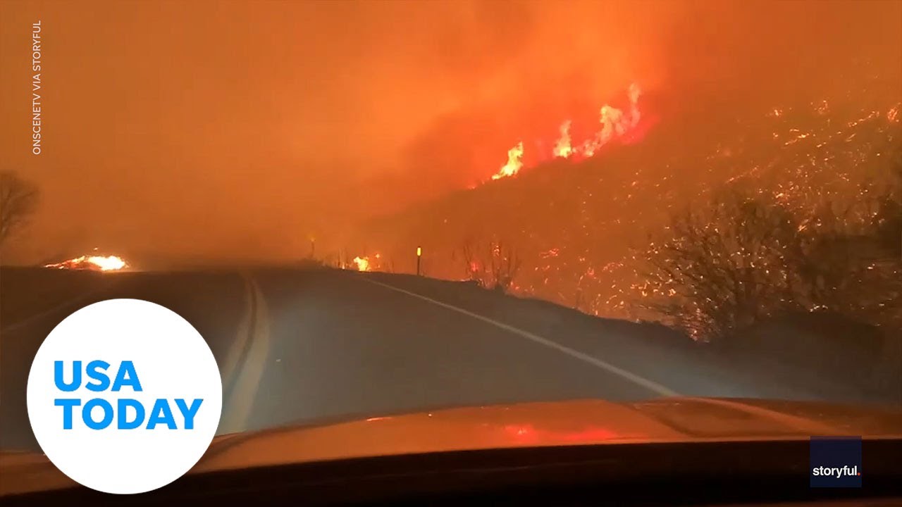 Man captures Valley Fire on video as it scorches the hillside through Japatul Valley | USA TODAY