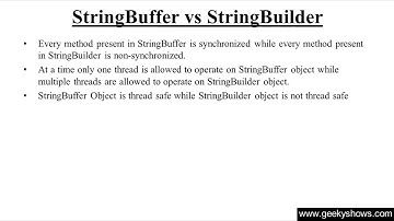 289. Difference between StringBuffer and StringBuilder in Java Programming (Hindi)