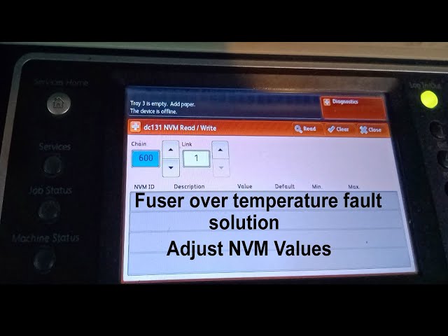 fuser over temperature fault solution xerox | adjust fuser over