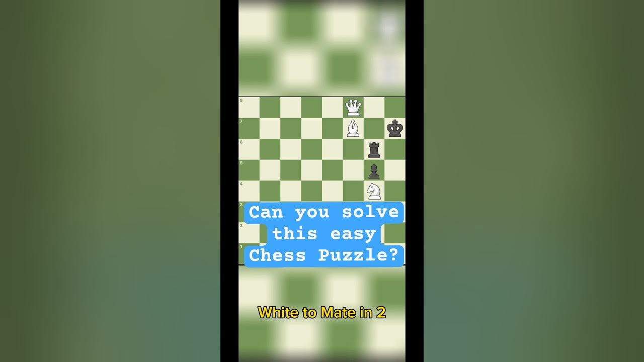 Easy Chess Puzzles - White to mate in 2 moves. For online experimentation,  see