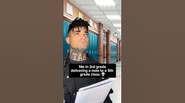 Delivering note to 5th grade class: