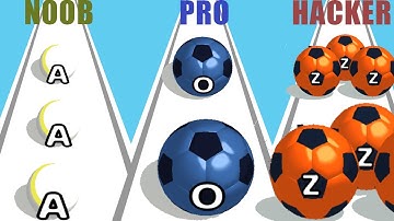 NOOB vs PRO vs HACKER in A Z RUN 2048 ABC RUNNER