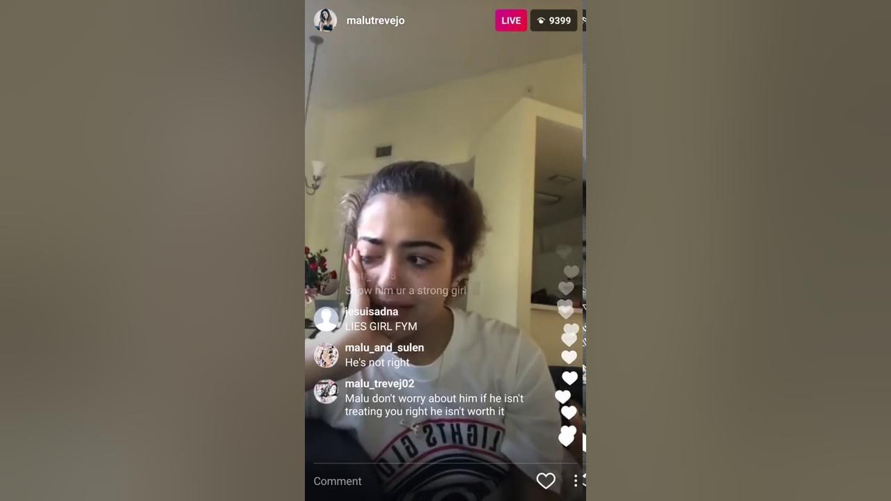 NEW! MALU TREVEJO STARTS CRYING OVER BREAK UP ON INSTAGRAM LIVE 😭 2/19 ...