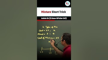 Mixture Trick for IBPS SBI PO Clerk SSC CGL by Ashish Tiwari | Math Calculation Trick