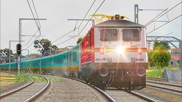Railfanning at Ambivali || ICF Rajdhani+Humsafar Express+Duronto Express || MSTS Open Rails |