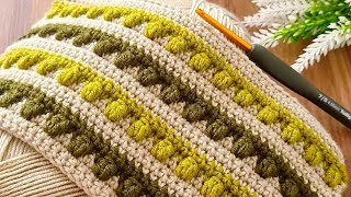 Unique Very Easy Crochet sewing pattern baby blanket consisting of two rows for beginners