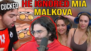 HasanAbi ignors Mia Malkova&#39;s messages and gets roasted by chat for it