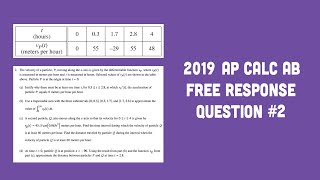2019 AP Calculus AB FRQ #2