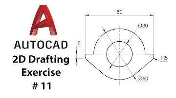 AutoCAD 2D Drafting Exercise # 11 - Basic to Advance in Hindi