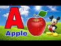 Phonics song for kidsa is for apple nursery rhymeslets learn abcd together subscribenow creative