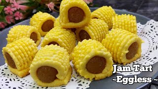 EGGLESS JAM TART ROLL, melt in mouth| Biskut Tart Nenas Gebu