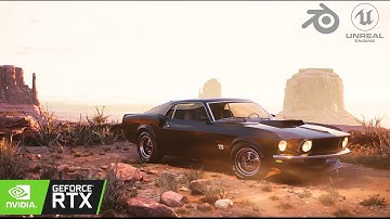Mustang Boss 429 - Unreal Engine   RTX ON #mustang #car #virel