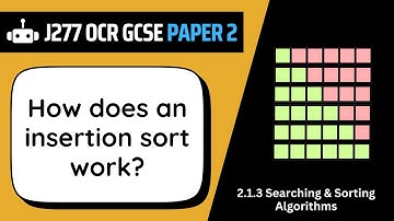 Insertion Sort | 1.3 | OCR GCSE Computer Science | J277
