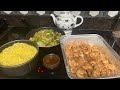 Pan fried Shrimp &amp; Salmon with Rice and Broccoli!