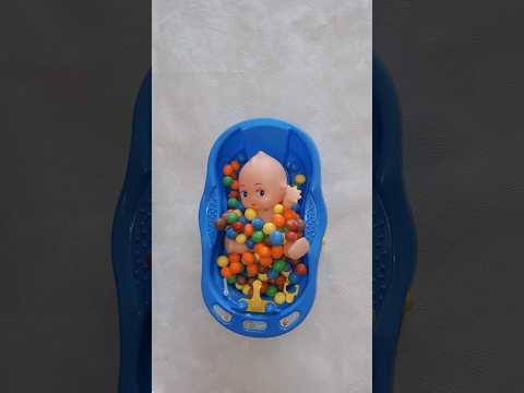 Satisfying video i How to make Rainbow mixing Candy baby bathtub