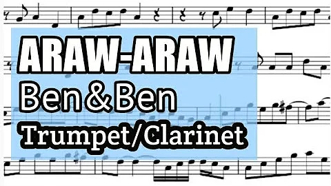 Araw Araw Ben&Ben Trumpet Sheet Music Backing Track Play Along Partitura