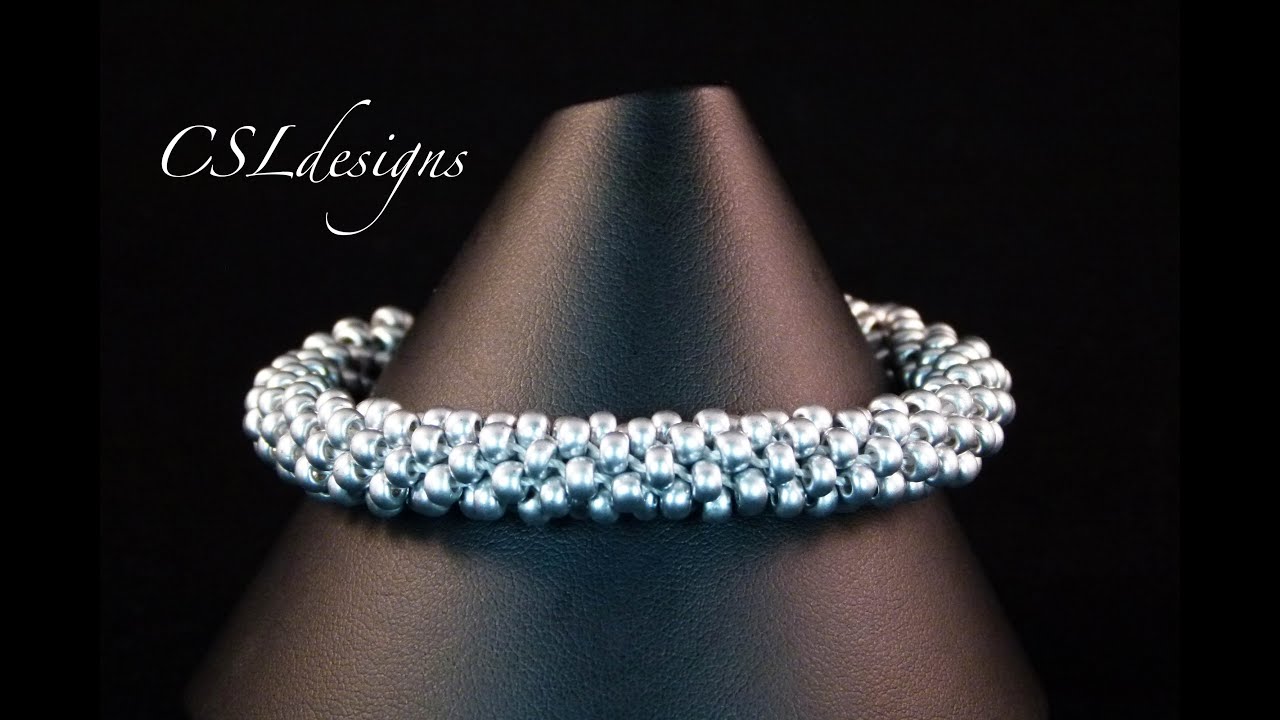 Базовая плетеная коса кумихимо из бисера