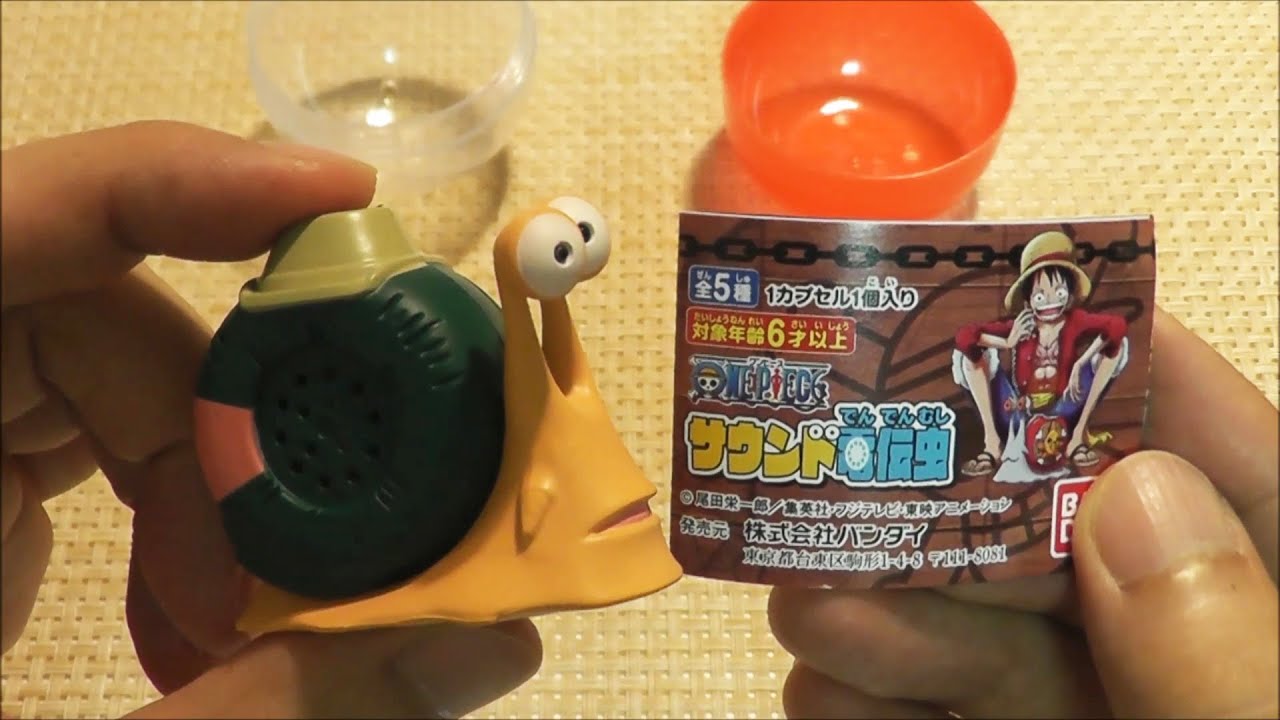 One Piece Transponder Snail Vending Machine Gashapon Youtube