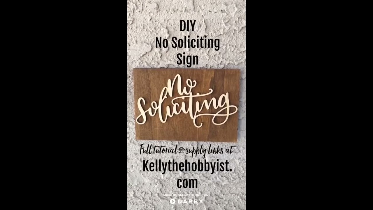 diy no soliciting sign youtube