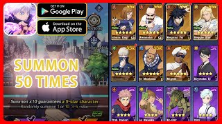 Try summoning 50 times in the game JUJUTSU BATTLES TOKYO SAGA (I got a lot of strong heroes)